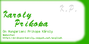 karoly prikopa business card